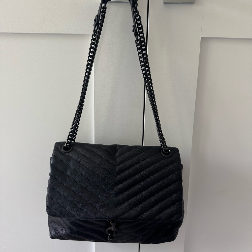 Rebecca Minkoff Black Quilted Shoulder Bag Edie